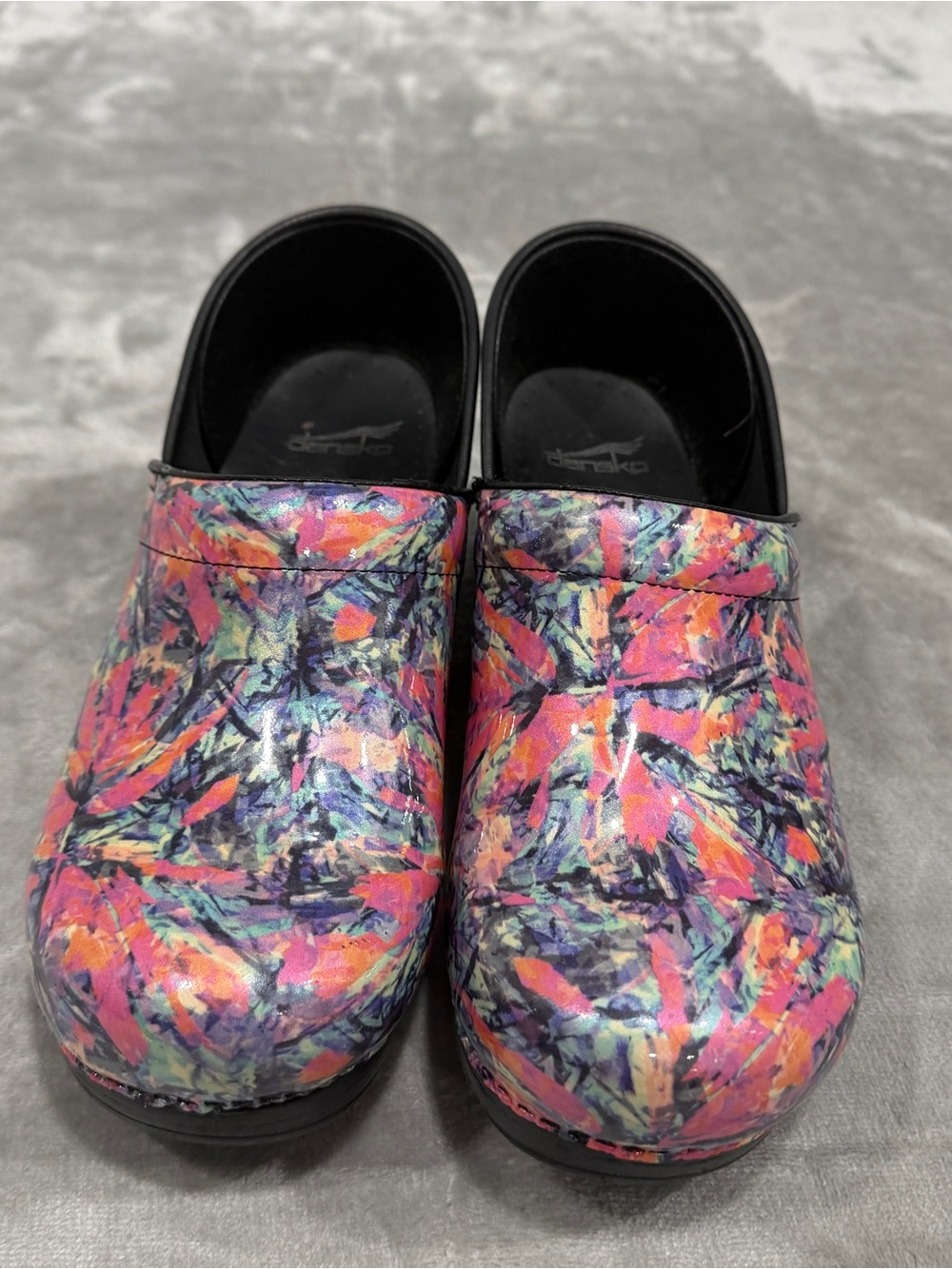 Dansko Clogs Women's 40 EU / 10 US Professional Color Blast Floral Nursing Shoes - Picture 4 of 7